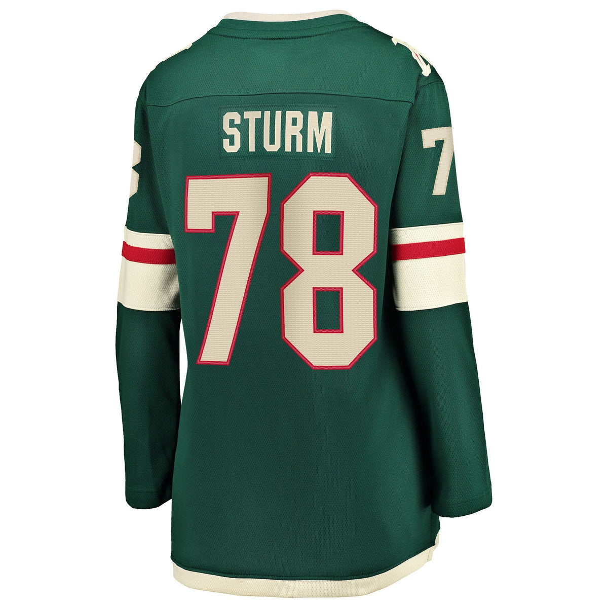 Women's Minnesota Wild Nico Sturm Fanatics Green Home Breakaway Jersey