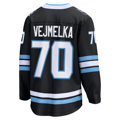 Men's Utah Mammoth Karel Vejmelka Fanatics Black Home Breakaway Jersey