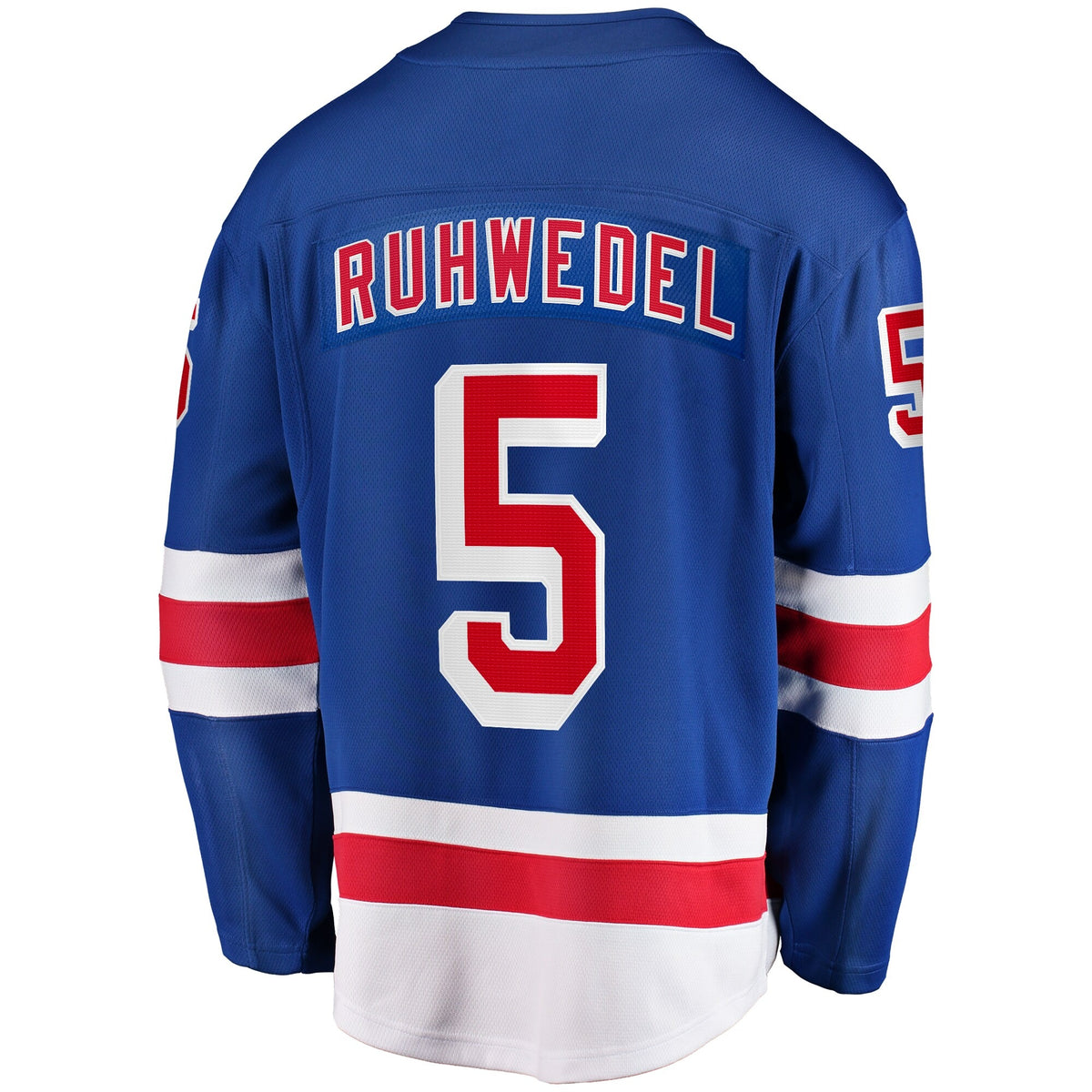 Men's New York Rangers Chad Ruhwedel Fanatics Blue Home Premier Breakaway Player Jersey