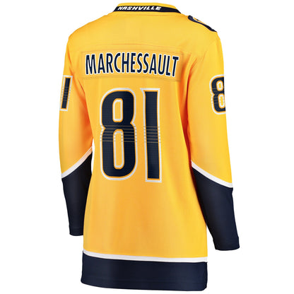 Women's Nashville Predators Jonathan Marchessault Fanatics Gold Breakaway Jersey