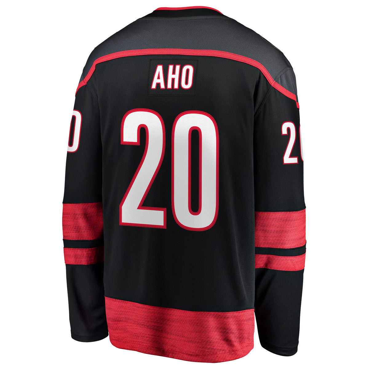 Men's Carolina Hurricanes Sebastian Aho Fanatics Black 2026 Stanley Cup Champions Home Breakaway Jersey
