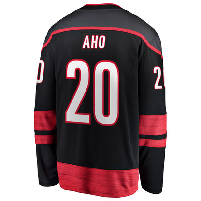 Men's Carolina Hurricanes Sebastian Aho Fanatics Black 2026 Stanley Cup Champions Home Breakaway Jersey