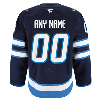 Men's Winnipeg Jets Fanatics Navy Home Authentic Pro Custom Jersey