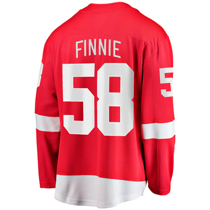 Men's Detroit Red Wings Emmitt Finnie Fanatics Red Home Breakaway Jersey