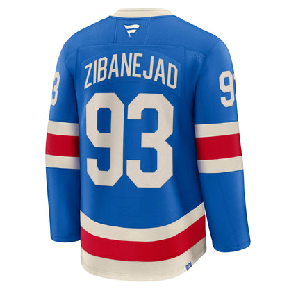 Men's New York Rangers Mika Zibanejad Fanatics Blue Centennial Premium Jersey