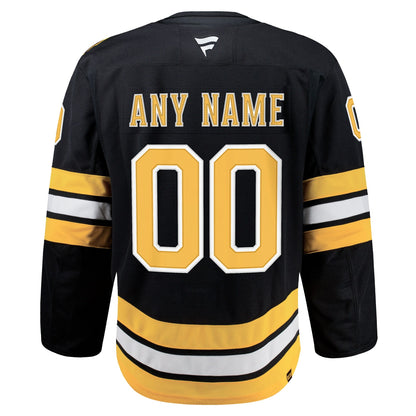 Men's Boston Bruins Fanatics Black Home Authentic Pro Custom Jersey