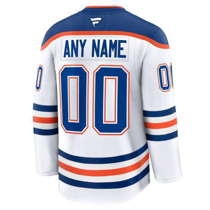 Men's Edmonton Oilers Fanatics White Away Premium Custom Jersey