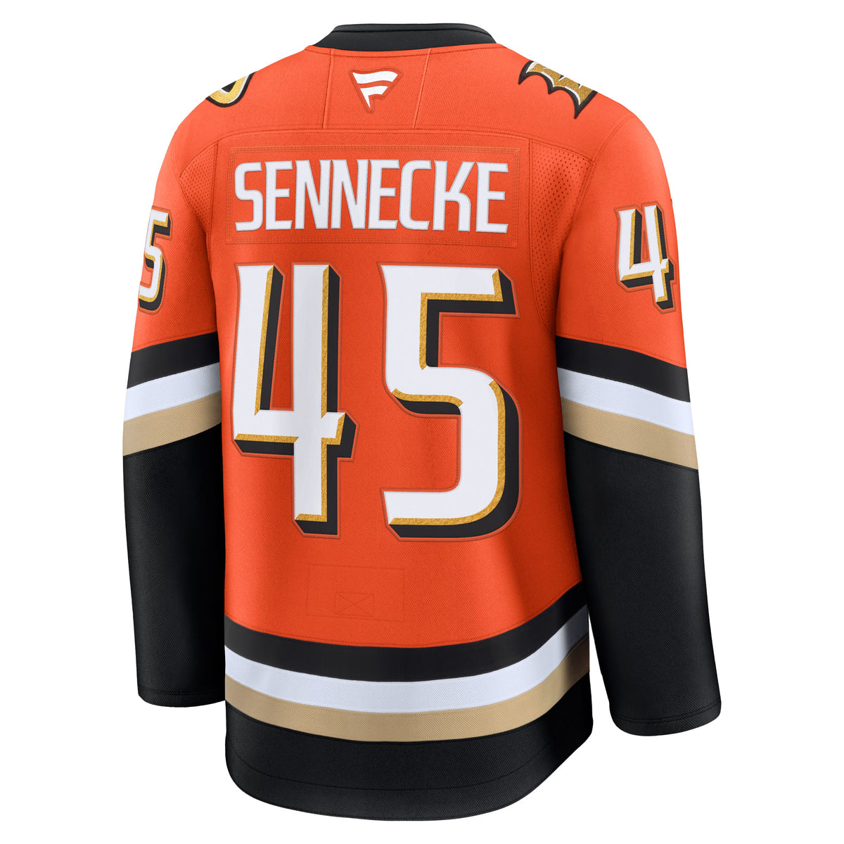 Men's Anaheim Ducks Beckett Sennecke Fanatics Orange Home Premium Jersey