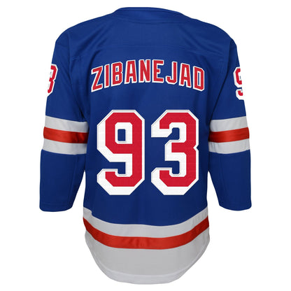 Youth New York Rangers Mika Zibanejad Blue Home Premier Player Jersey