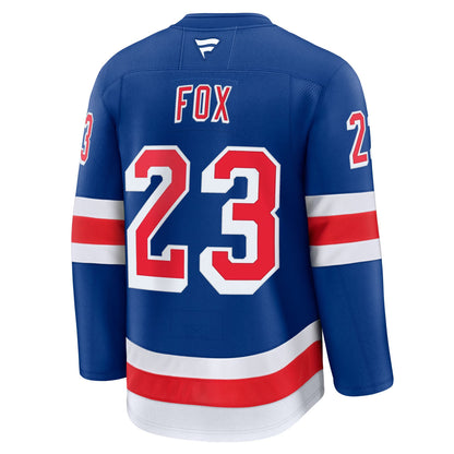 Men's New York Rangers Adam Fox Fanatics Blue Home Premium Jersey