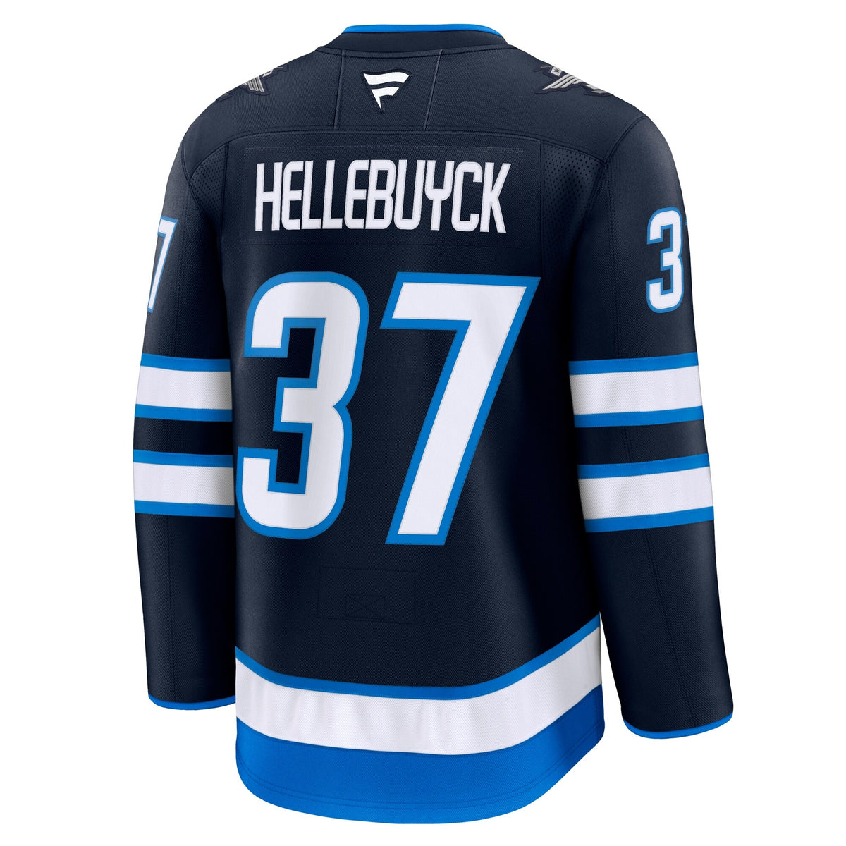 Men's Winnipeg Jets Connor Hellebuyck Fanatics Navy Home Premium Jersey
