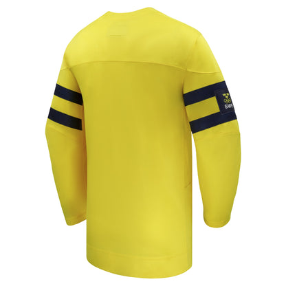 Men's Sweden Hockey Nike Yellow 2026 Away Replica Jersey