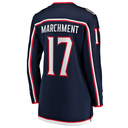 Women's Columbus Blue Jackets Mason Marchment Fanatics Navy Home Breakaway Player Jersey