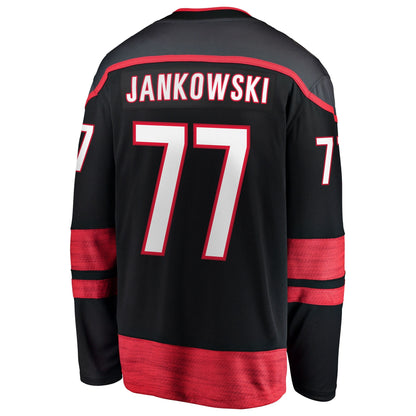 Men's Carolina Hurricanes Mark Jankowski Fanatics Black Home Breakaway Jersey