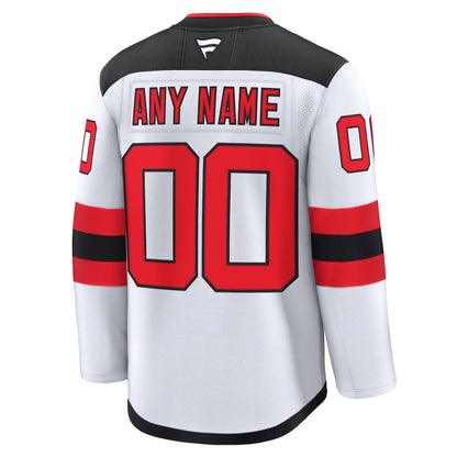 Men's New Jersey Devils Fanatics White Away Premium Custom Jersey