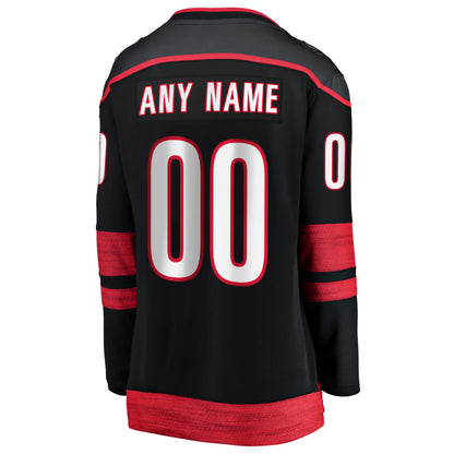 Women's Carolina Hurricanes Fanatics Black 2026 Stanley Cup Champions Home Breakaway Custom Jersey