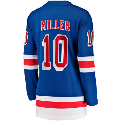 Women's New York Rangers JT Miller Fanatics Blue Home Captain's Patch Breakaway Jersey