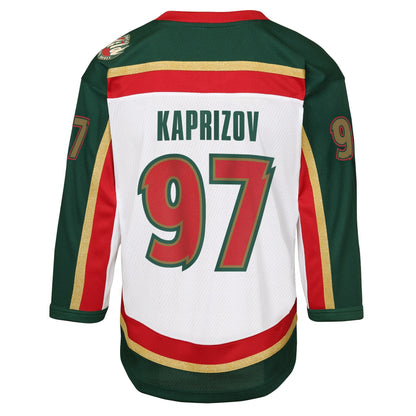 Youth Minnesota Wild Kirill Kaprizov White 25th Anniversary Replica Player Jersey