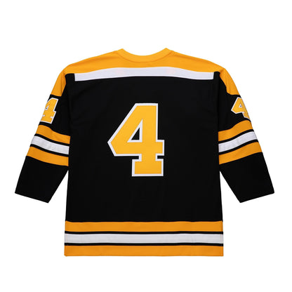 Men's Boston Bruins Bobby Orr Mitchell & Ness Black Big & Tall 1971_72 Blue Line 2.0 Jersey