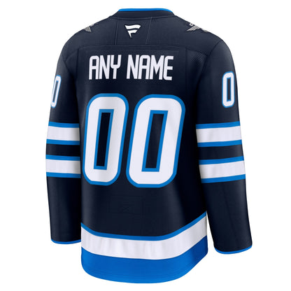 Men's Winnipeg Jets Fanatics Navy Home Premium Custom Jersey