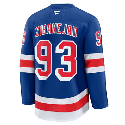 Men's New York Rangers Mika Zibanejad Fanatics Blue Home Premium Jersey
