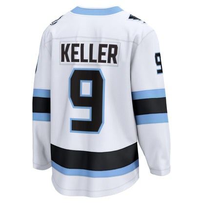 Men's Utah Mammoth Clayton Keller Fanatics White Away Breakaway Player Jersey
