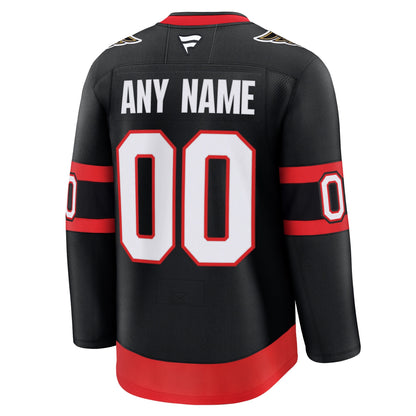 Men's Ottawa Senators Fanatics Black Home Premium Custom Jersey
