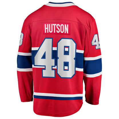 Men's Montreal Canadiens Lane Hutson Fanatics Red Home Breakaway Jersey