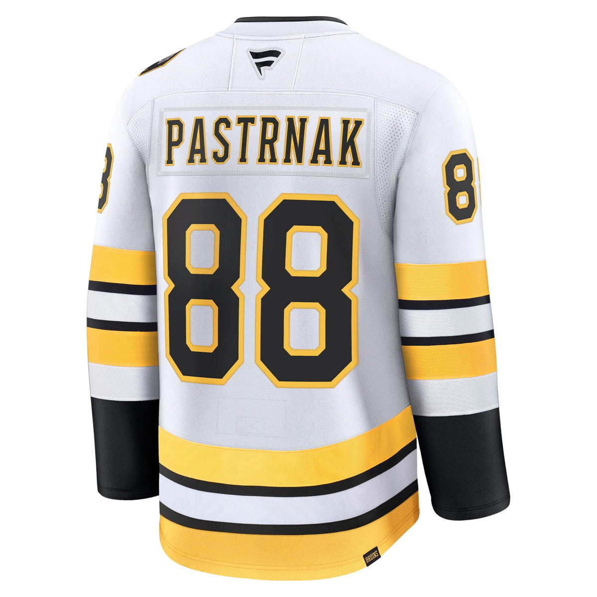 Men's Boston Bruins David Pastrnak Fanatics White Away Premium Player Jersey