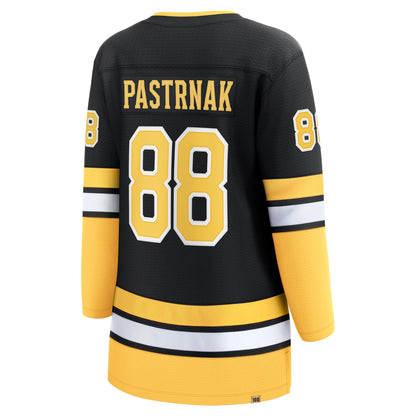 Women's Boston Bruins David Pastrnak Fanatics Black 100th Anniversary Breakaway Jersey