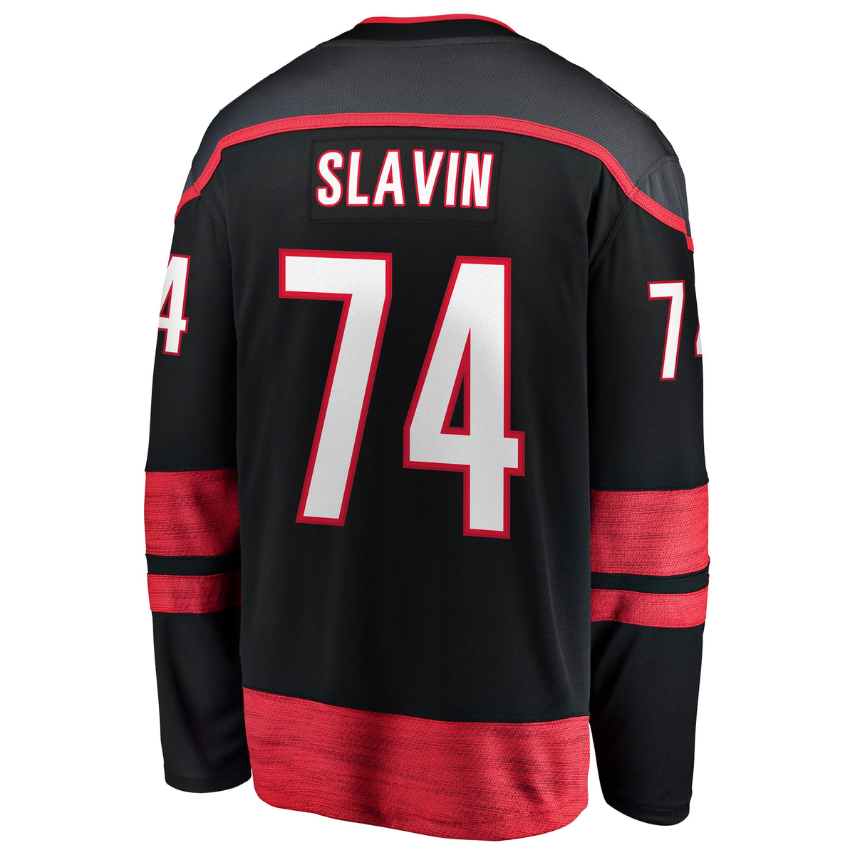 Men's Carolina Hurricanes Jaccob Slavin Fanatics Black 2026 Stanley Cup Final Home Breakaway Jersey