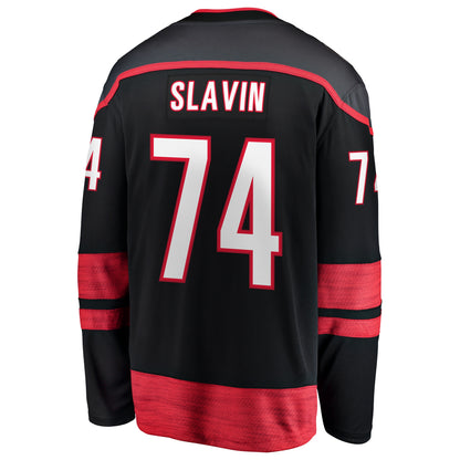 Men's Carolina Hurricanes Jaccob Slavin Fanatics Black 2026 Stanley Cup Final Home Breakaway Jersey