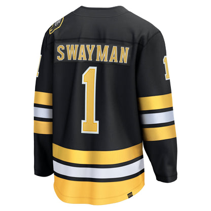 Men's Boston Bruins Jeremy Swayman Fanatics Black Home Breakaway Player Jersey