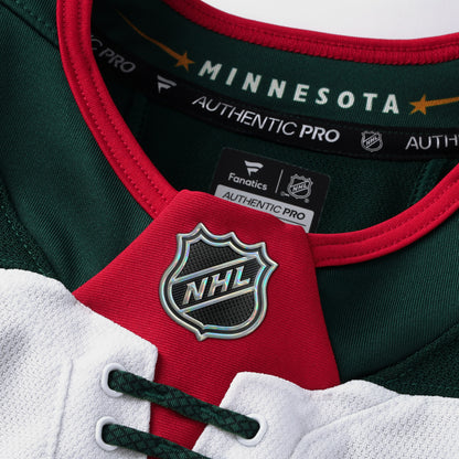 Men's Minnesota Wild Fanatics White Away Authentic Pro Jersey