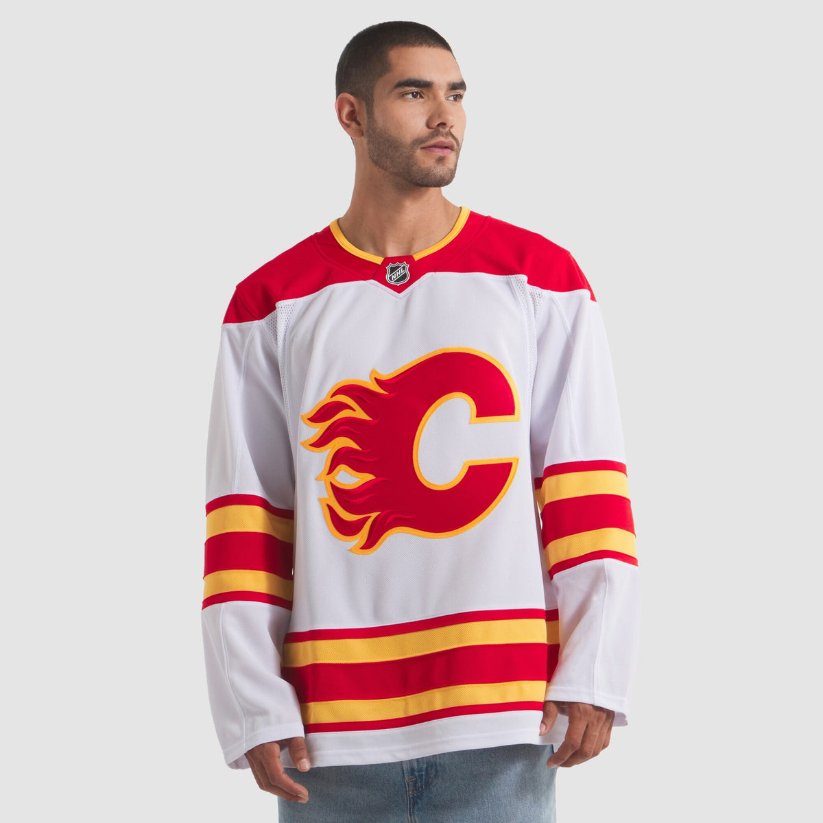 Men's Calgary Flames Fanatics White Away Premium Jersey