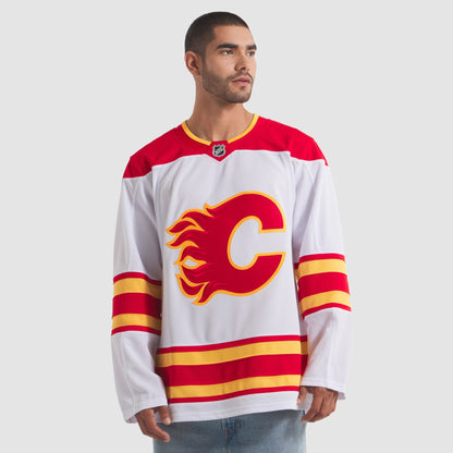 Men's Calgary Flames Fanatics White Away Premium Jersey