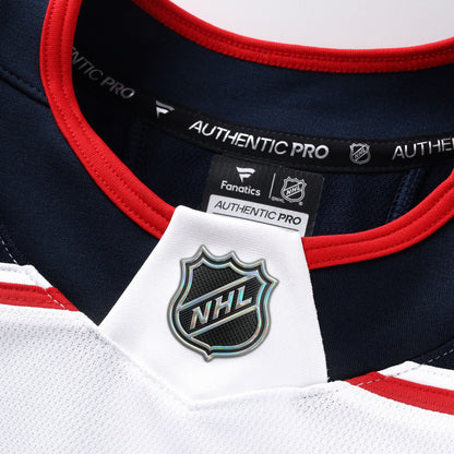 Men's Columbus Blue Jackets Fanatics White Away Authentic Pro Jersey