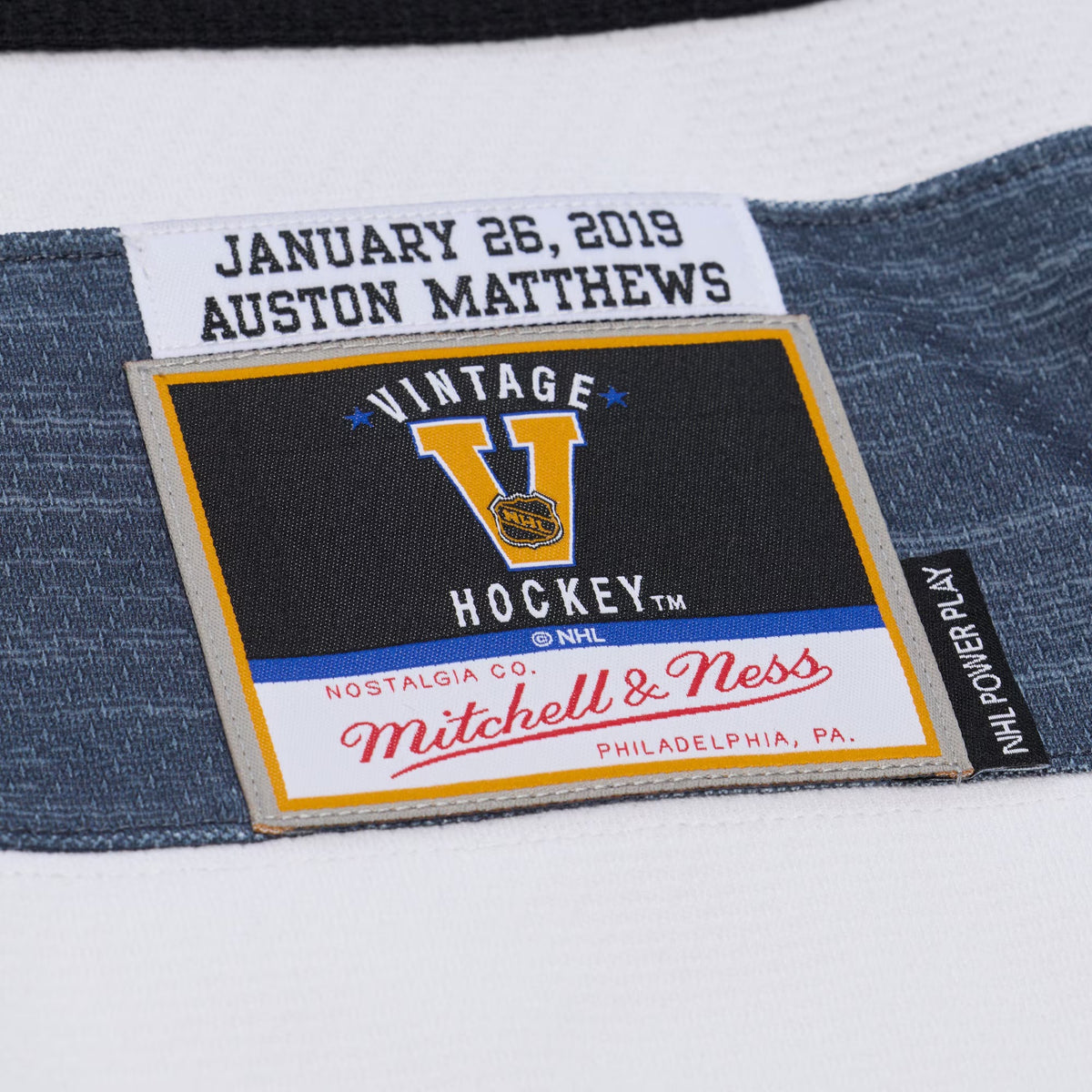 Men's Auston Matthews Mitchell & Ness White 2019 All-Star Game Power Play Jersey