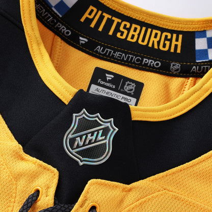 Men's Pittsburgh Penguins Fanatics Gold Alternate Authentic Pro Custom Jersey