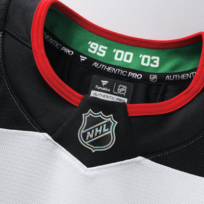 Men's New Jersey Devils Fanatics White Away Authentic Pro Jersey
