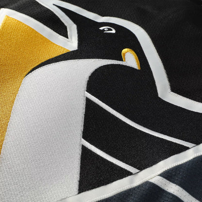 Men's Pittsburgh Penguins Mario Lemieux Mitchell & Ness Black 1996_97 Blue Line 2.0 Jersey