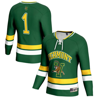 Youth Green Vermont Catamounts Lightweight Women's Hockey Team Fashion Jersey