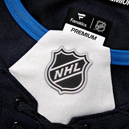 Men's Winnipeg Jets Connor Hellebuyck Fanatics Navy Home Premium Jersey