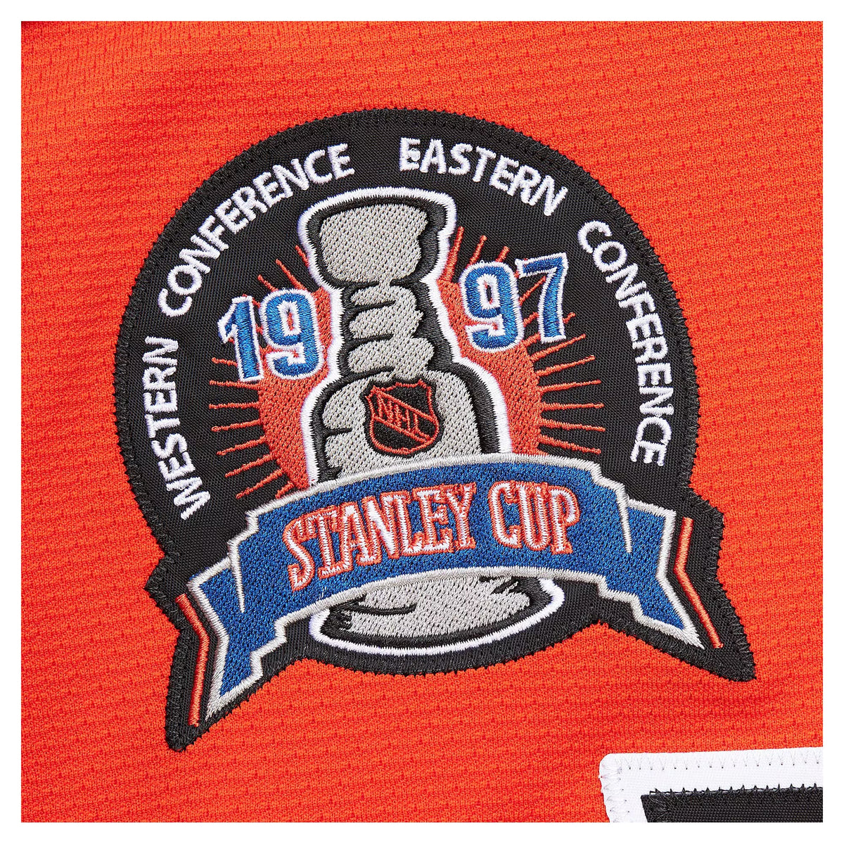 Men's Philadelphia Flyers Eric Lindros Mitchell & Ness Orange Big & Tall 1996-97 Blue Line 2.0 Jersey