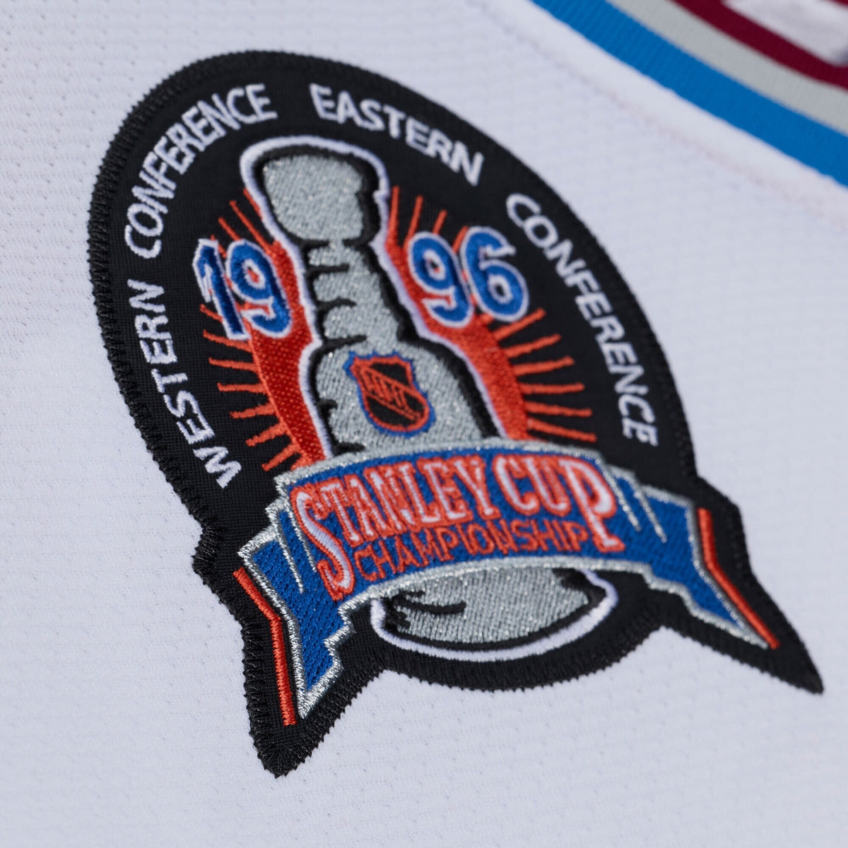 Men's Colorado Avalanche Patrick Roy Mitchell & Ness White 1995 Power Play Jersey