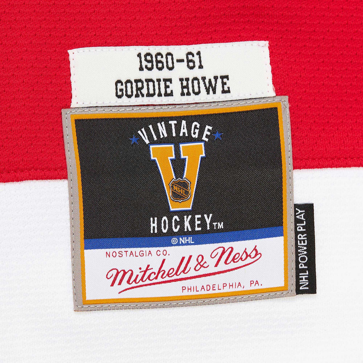 Men's Detroit Red Wings Gordie Howe Red 1960-61 Power Play Jersey