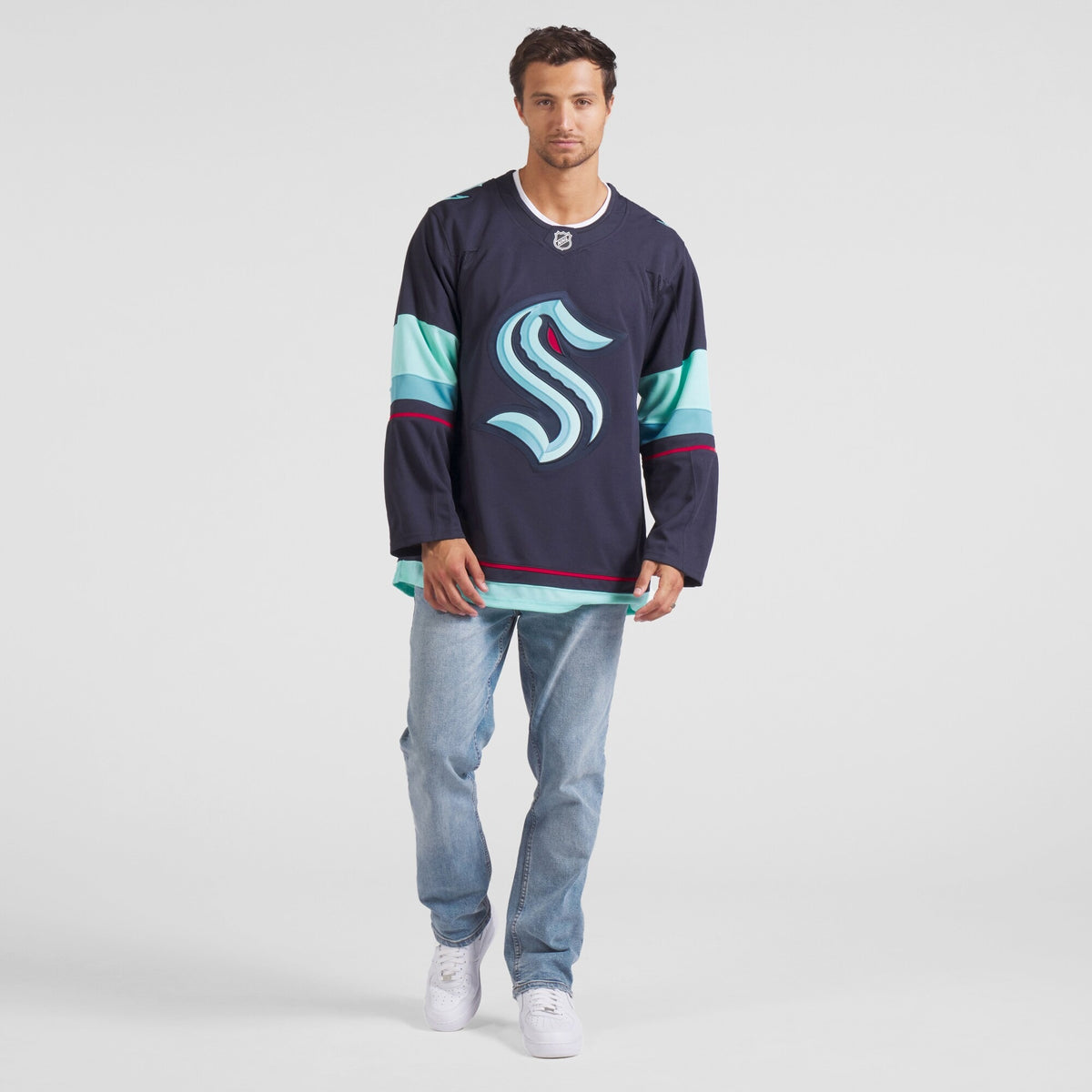 Men's Seattle Kraken Fanatics Deep Sea Blue Home Premium Jersey
