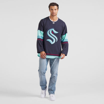 Men's Seattle Kraken Fanatics Deep Sea Blue Home Premium Jersey