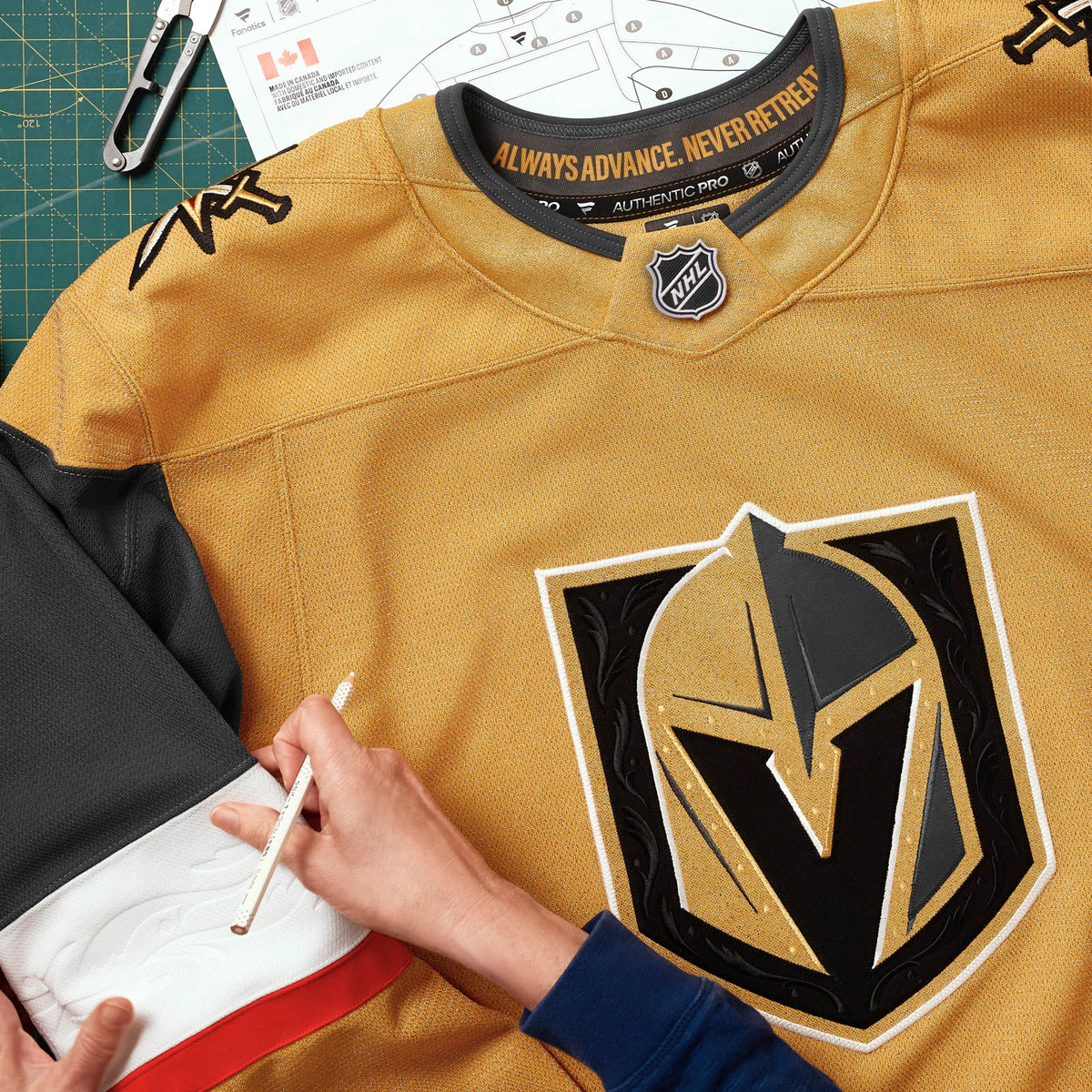 Men's Vegas Golden Knights Fanatics Gold Home Authentic Pro Custom Jersey