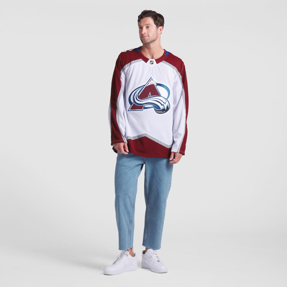 Men's Colorado Avalanche Fanatics White Away Premium Jersey